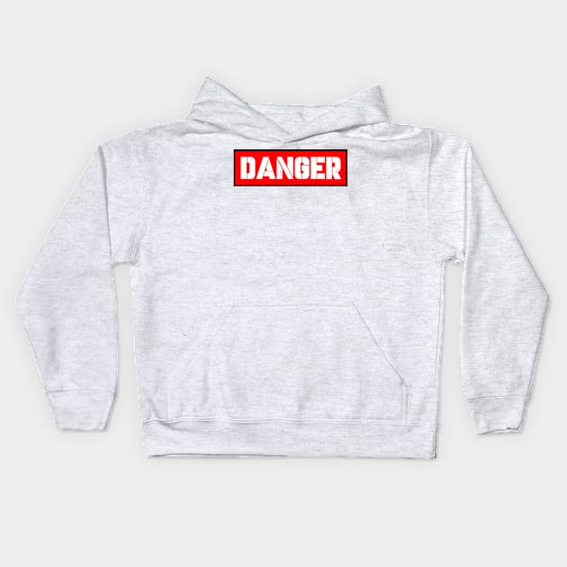 DANGER Kids Hoodie by gustavoscameli